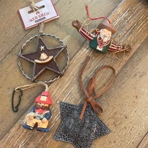 Bundle Western Christmas ornaments